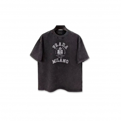 PRADA PRINTED JERSEY T-SHIRT